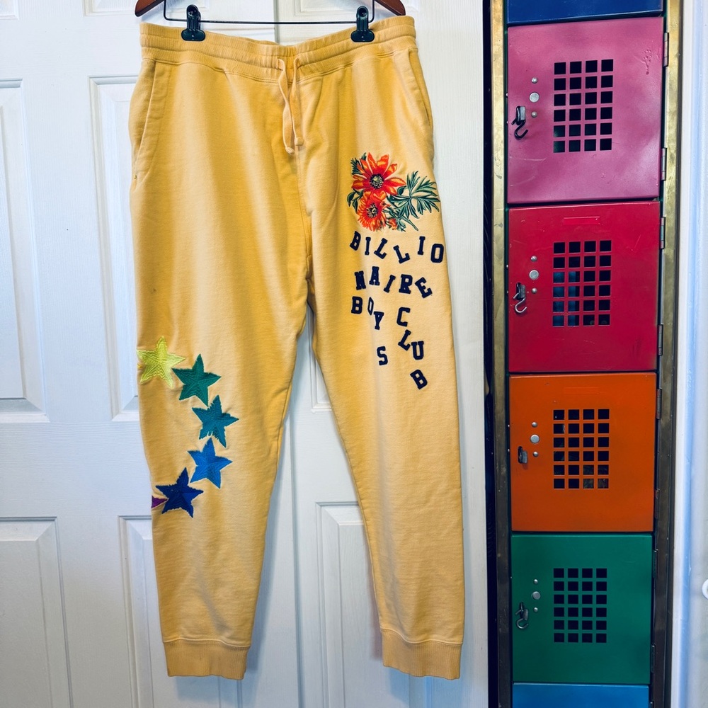 BBC Billionaire Boys Club Yellow Stars Sweatpants
